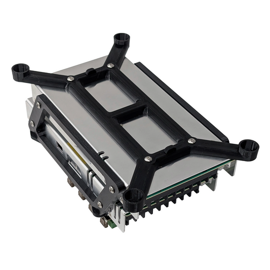Cosmic LRS-350 enclosure mounting plate installed on a Mean Well LRS-350 power supply