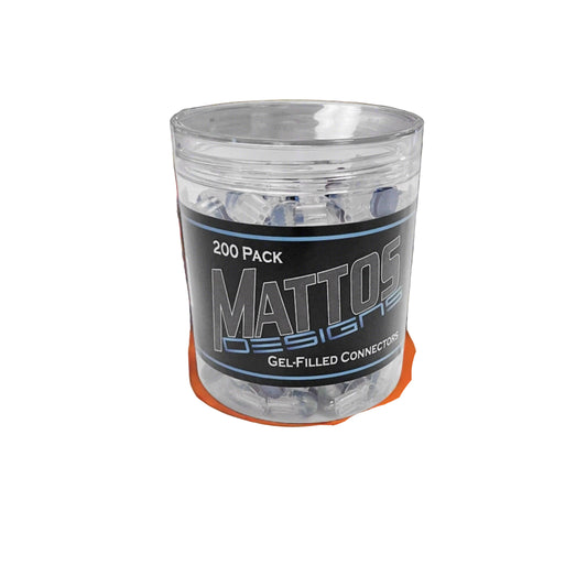 Mattos Designs™ Gel Filled Connectors – 200 Pack – Moisture-Resistant Wiring