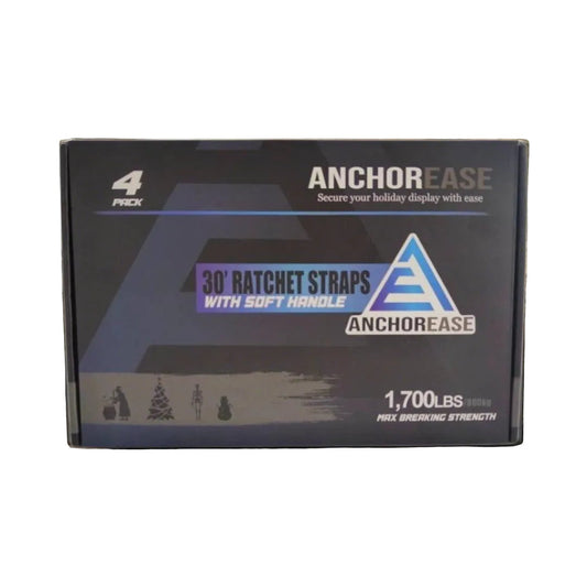 Mattos Designs™ AnchorEase™ 30' Ratchet Straps – Heavy-Duty Outdoor Display Tie-Down Kit