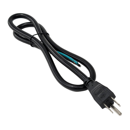 3 ft 14/3 SJTW 15A NEMA 5-15P power cord with stripped open end