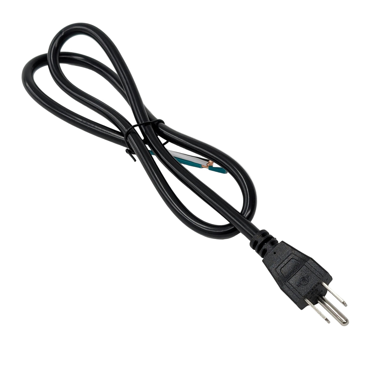 3 ft 16/3 SJTW 13A NEMA 5-15P power cord with stripped open end