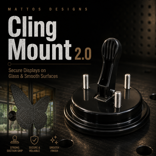 Mattos Designs™ Cling Mount™ 2.0 – Advanced Suction Prop Mount (50lb Capacity)