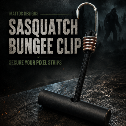 Mattos Designs™ Sasquatch™ Tilt-Up MegaTree Pixel Strip Bungee Clips – 8 Pack