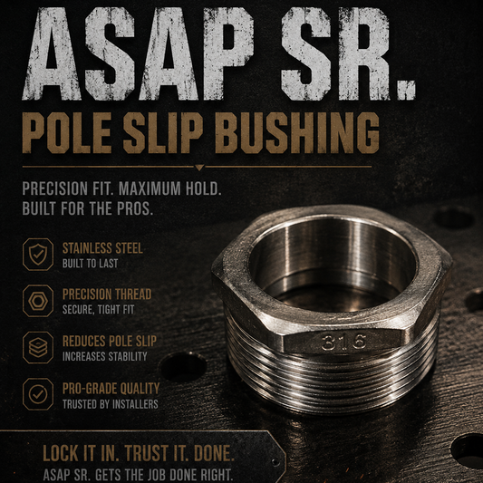 Mattos Designs™ Stainless Steel Slip Bushing – ASAP Pole Sr. 2-Stage Adapter