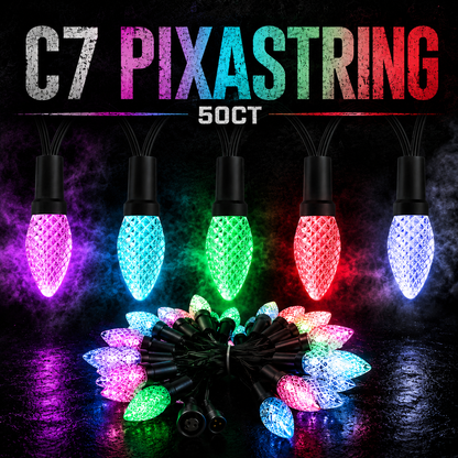 Mattos Designs™ 12V Replica C7 Pixels Double Data PixaString – Durable GS8208 LED Pixels