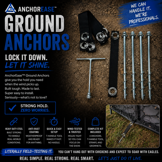 Mattos Designs™ AnchorEase™ Ground Anchors – Fast-Install Steel Ground Anchors
