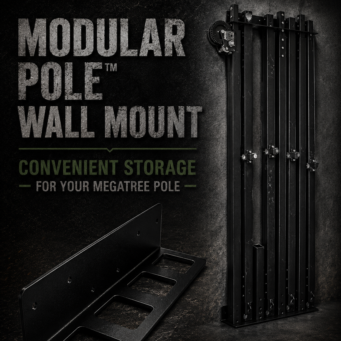 Mattos Designs™ Modular Pole Wall Mount – MegaTree Pole Segment Storage