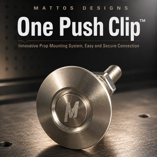 Mattos Designs™ One Push Clip – Quick-Release Ball Joint Prop Mount