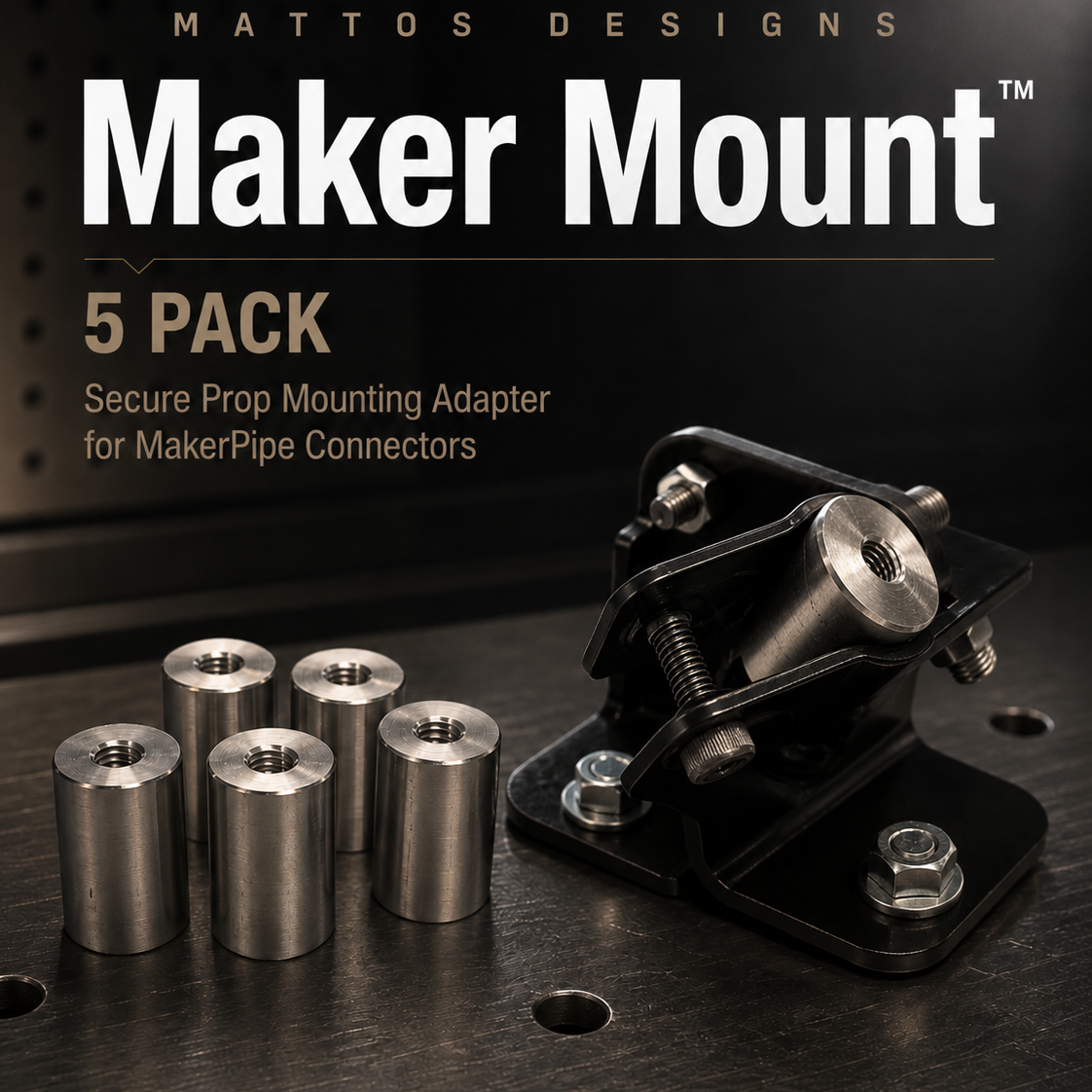 Mattos Designs™ Maker Mount™ 5 Pack – MakerPipe Pixel Mounts