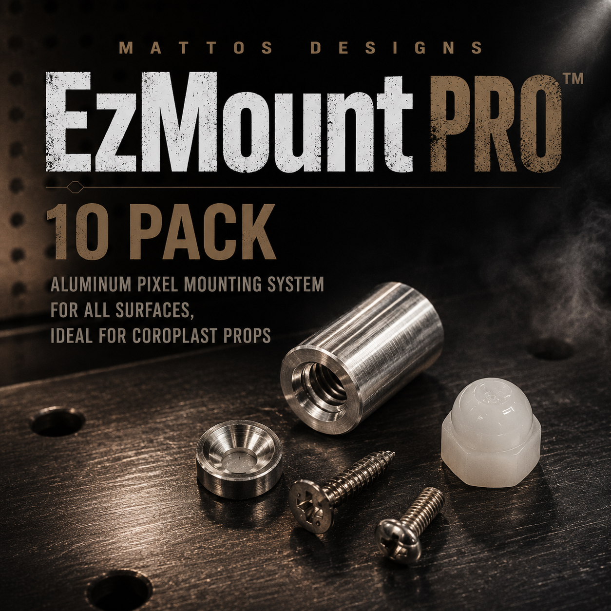 Mattos Designs™ EzMount PRO™ 10 Pack – Aluminum Pixel Mounts