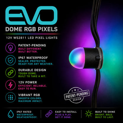 Mattos Designs™ EVO Dome RGB Pixels – High Efficiency 12V WS2811 LED Pixels