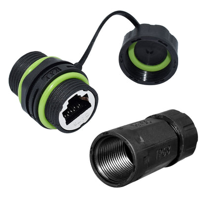 IP68 waterproof RJ45 CAT6A panel mount connector with no cable