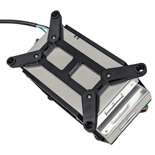 Cosmic LRS-350 enclosure mounting plate installed on a Mean Well LRS-350 power supply