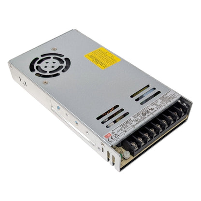 Mean Well LRS-350-12 12V 350W power supply showing terminal connections
