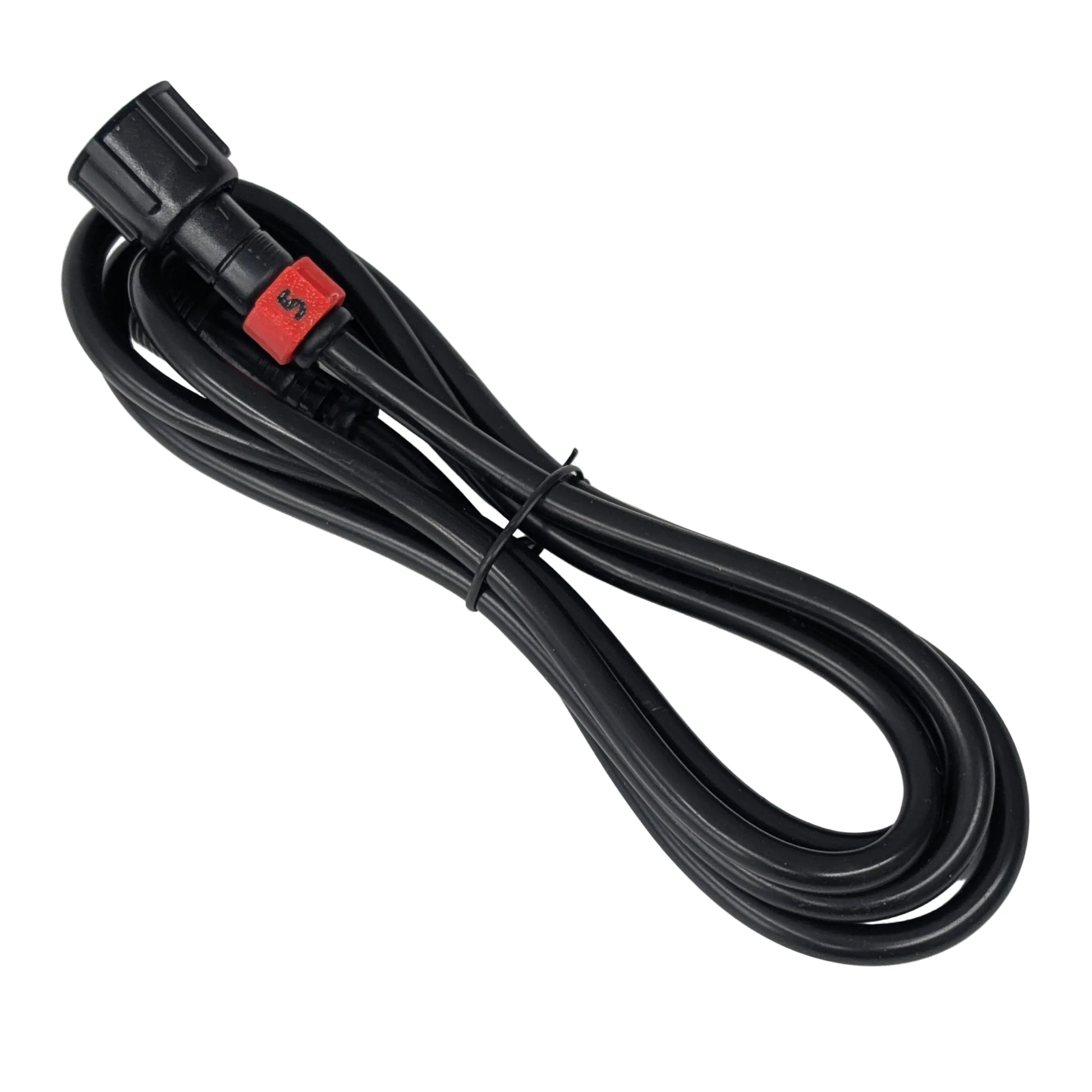 5ft round xConnect 3-core pixel cable extension with red ID clip