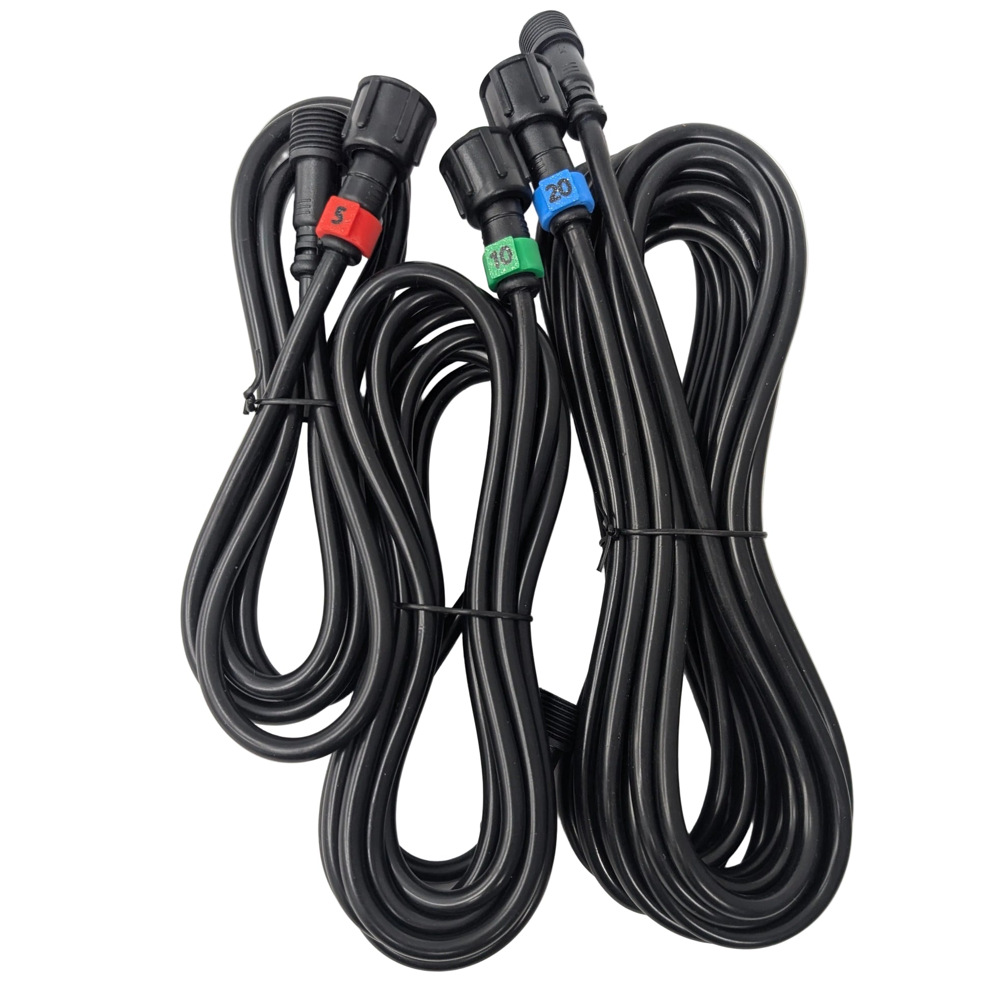 Round xConnect pixel cable extensions in 5ft, 10ft, and 20ft lengths