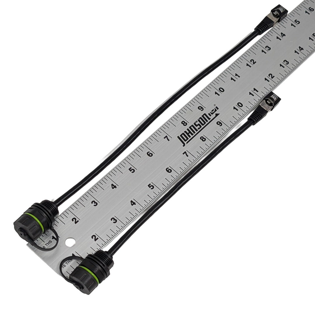 200mm vs 300mm shielded CAT6A cable length options for panel mount RJ45 connector