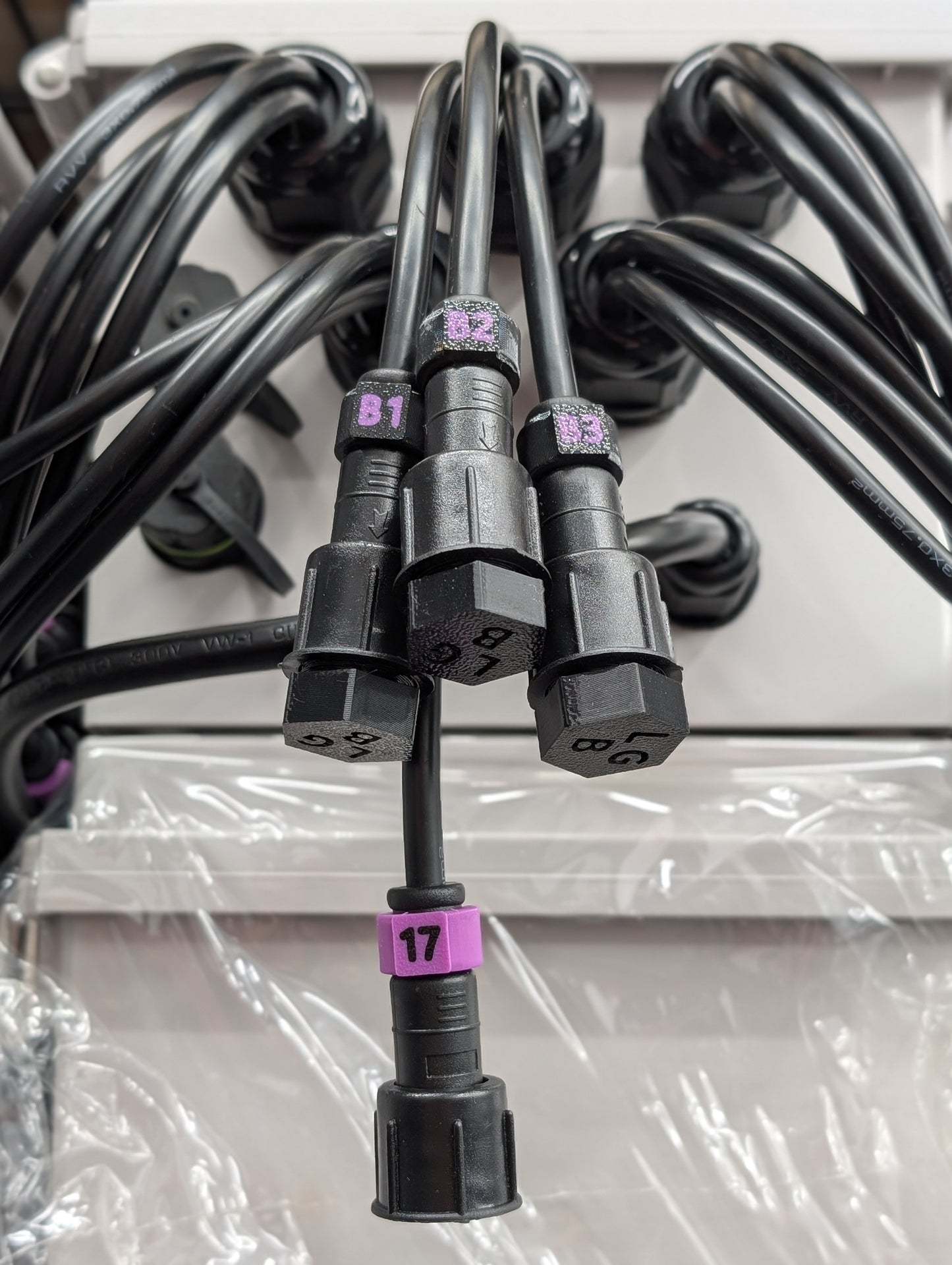 Close up of Turniput pigtail plug caps