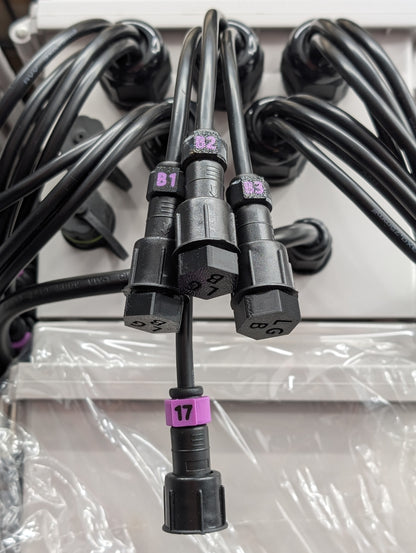 Close up of Turniput pigtail plug caps